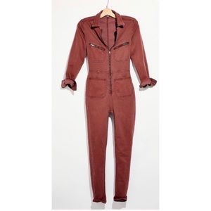 Free People Lenox Jumpsuit cherry chocolate